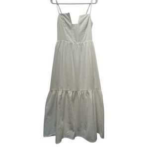 Lulus White Maxi Dress - Size S - Tiered Spaghetti Strap Summer